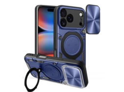 Capa Para Iphone 17 Pro - Textura De Cd - Suporte Magnético Deslizante - Proteção Para Câmera