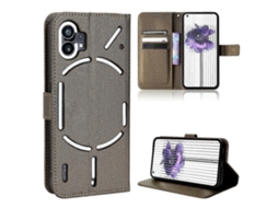 Capa De Celular For Nothing Phone 1 Em Couro Com Textura De Diamante