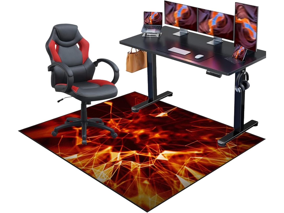 Tapete Cadeira Gamer Protetor Piso Escritório Antiderrapante 90 X 120 Cm Pisos Duros | Cadeiras