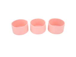 Capa Silicone Antiaderente para Garrafa Rosa 3unid