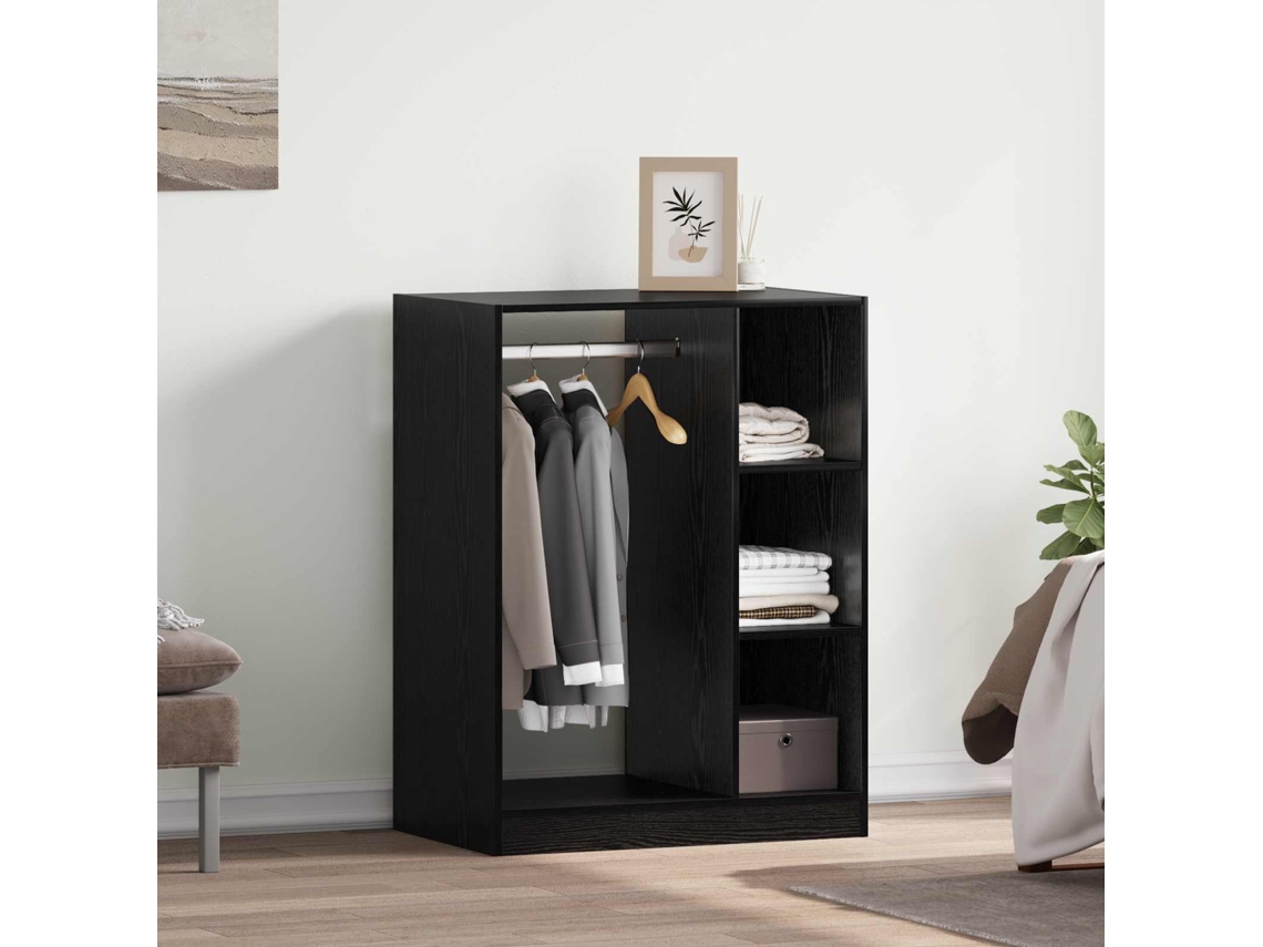 Vidaxl Guarda-roupa Carvalho Preto 77 X 48 X 102 Cm