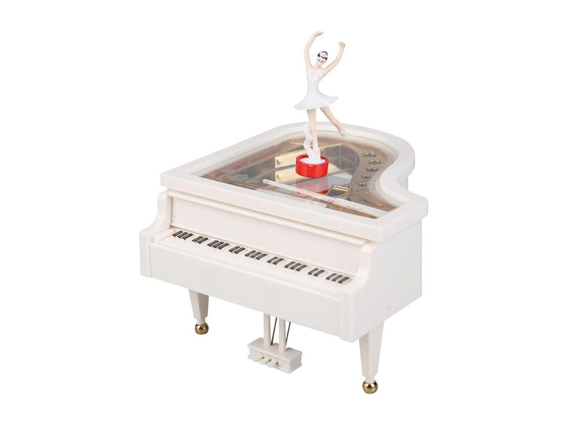 Caixa Musical Mecânica Piano com Bailarina Mini