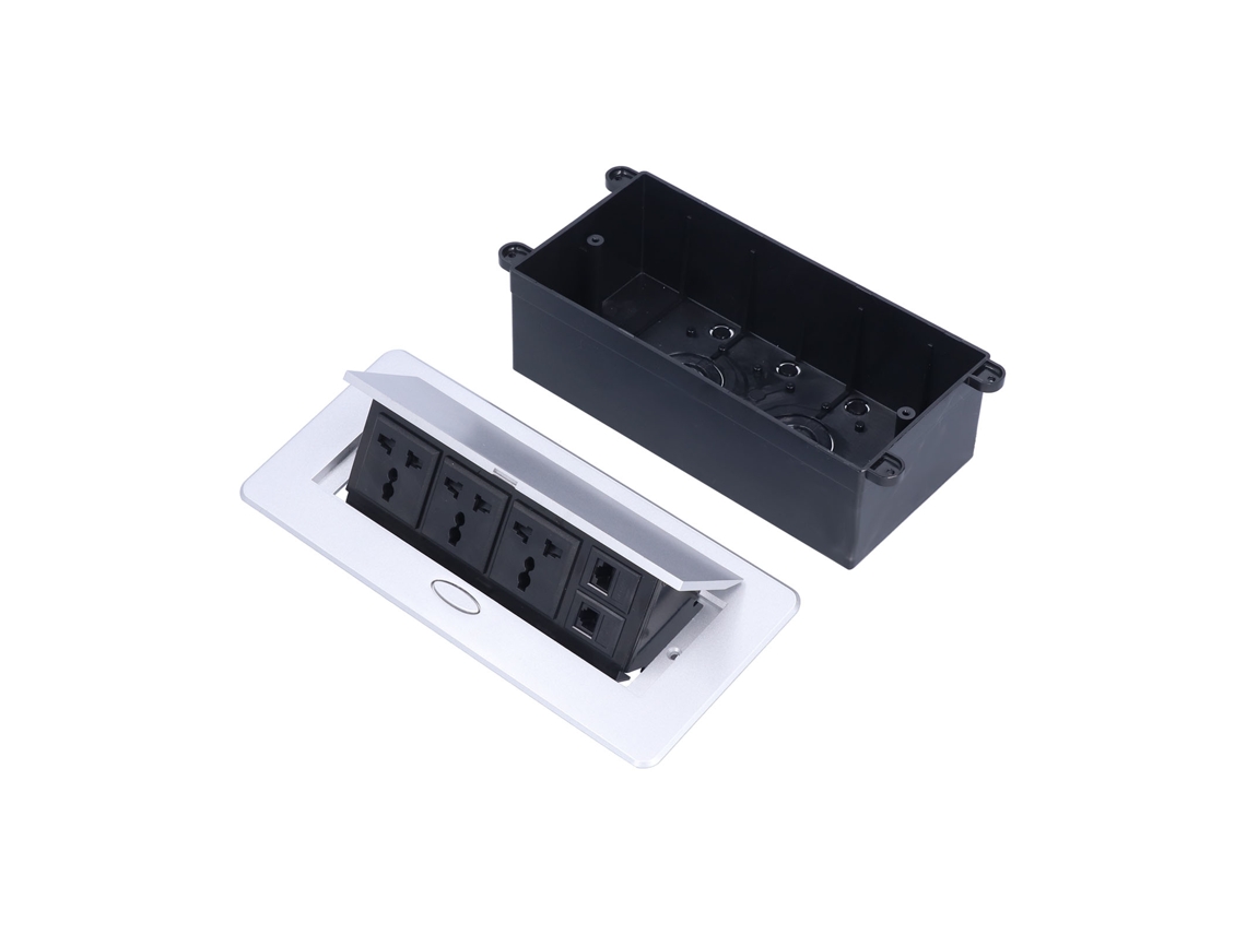 Tomada De Piso Embutida Laxiscreed Com Usb Para Computador E Telefone, 250v 13a