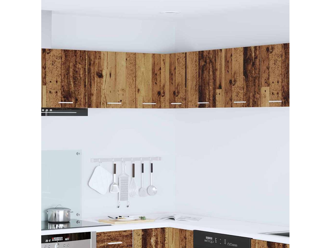 Vidaxl Armário Suspenso Madeira Antiga E Branco 57 X 57 X 40 Cm