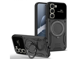 Capa Para Celular Com Suporte Magsafe E Janela Grande Para Infinix Hot 60 5g / 60i 4g
