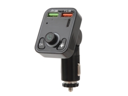 Transmissor Fm Bluetooth Viva Voz, Adaptador Para Carro Com Dois Carregadores Usb, Tela Led, Reforço De Graves, Aprimoramento De Áudio, Integração De