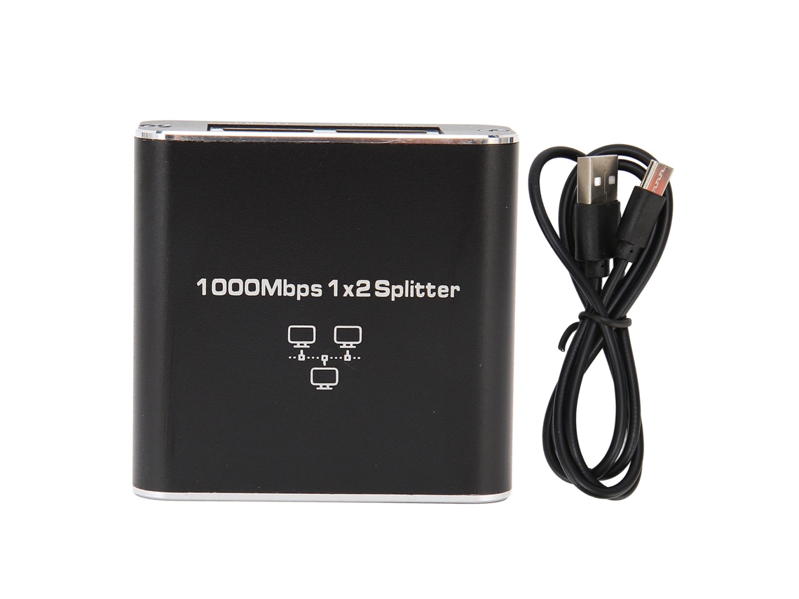 Aetheria divisor de Cabo Ethernet 1000mbps 1 para 2 Rj45 Compatível com Cat5 Cat5e Cat6 Cat7