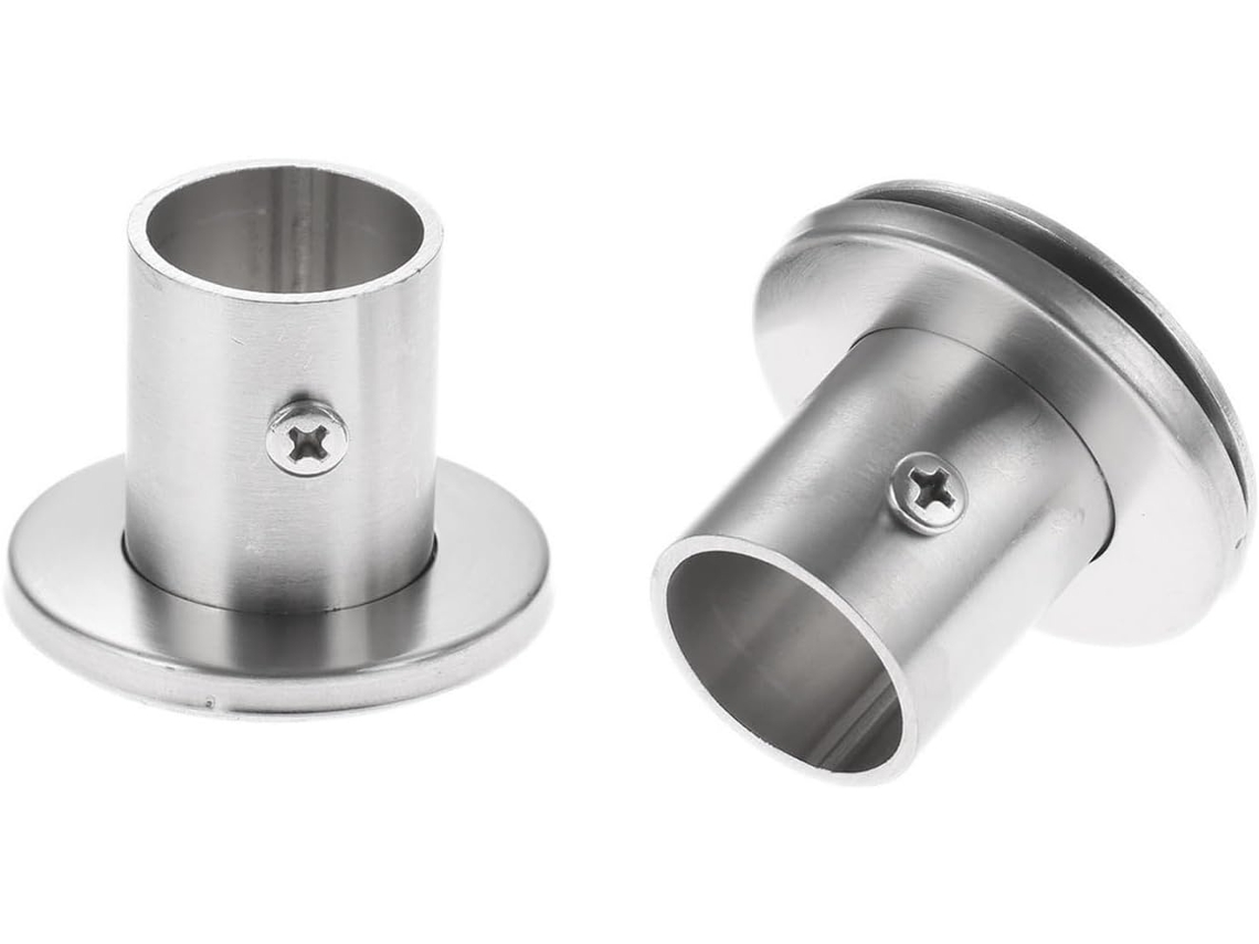 2 Abraçadeiras De Aço Inoxidável 22mm Com Parafuso Para Varão Cortina Guarda Roupa, Tubo Redondo, Acessórios Para Móveis