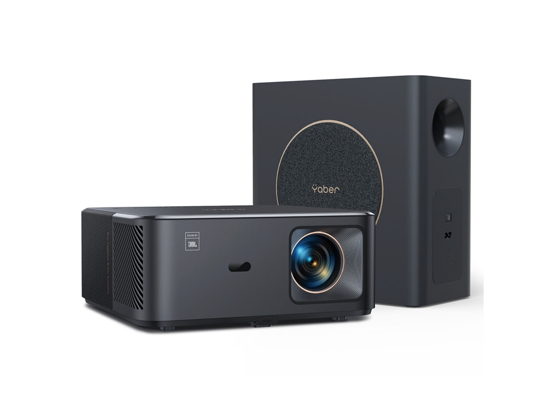 Projetor multimedial Full HD 1080p, com JBL, subwoofer, Wi-Fi, Bluetooth, YABER | YABER