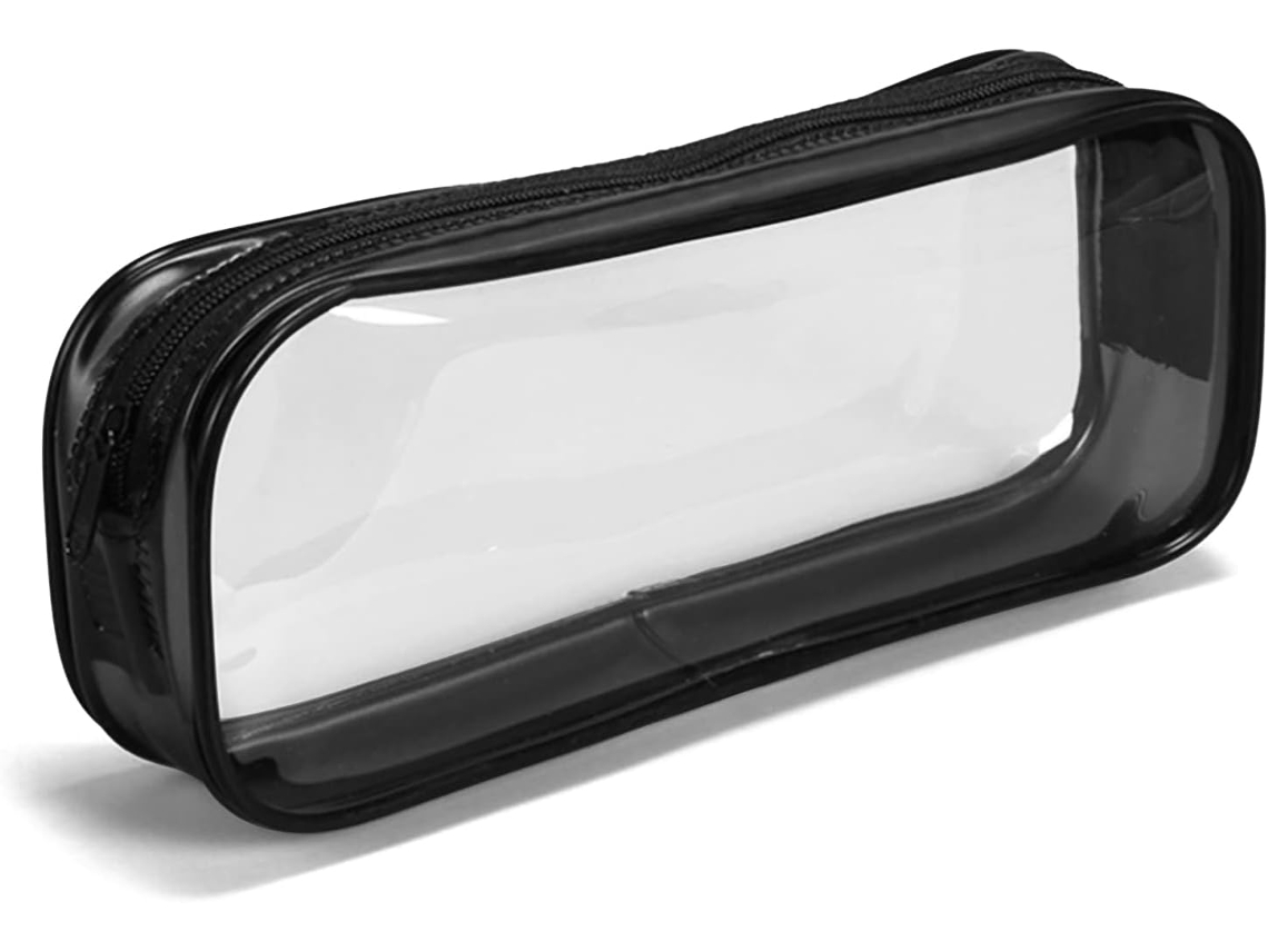 Estojo Transparente Para Lápis , Ideal Provas, À Prova Dágua, Em Pvc Com Zíper, Perfeito Guardar Cosméticos E Outros I Aquaforge (1 Unidade)