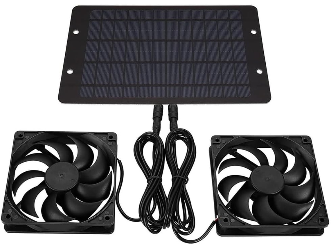 Ventilador De Exaustão Solar De 12v, Ventilador Solar, Ventilador Com Painel Solar, Ventilador Solar Gokoco