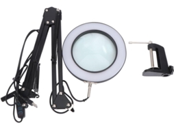 Luminária de Mesa Led com Lupa e Presilha, Ideal para Soldagem e Artesanato. SFUSHOS