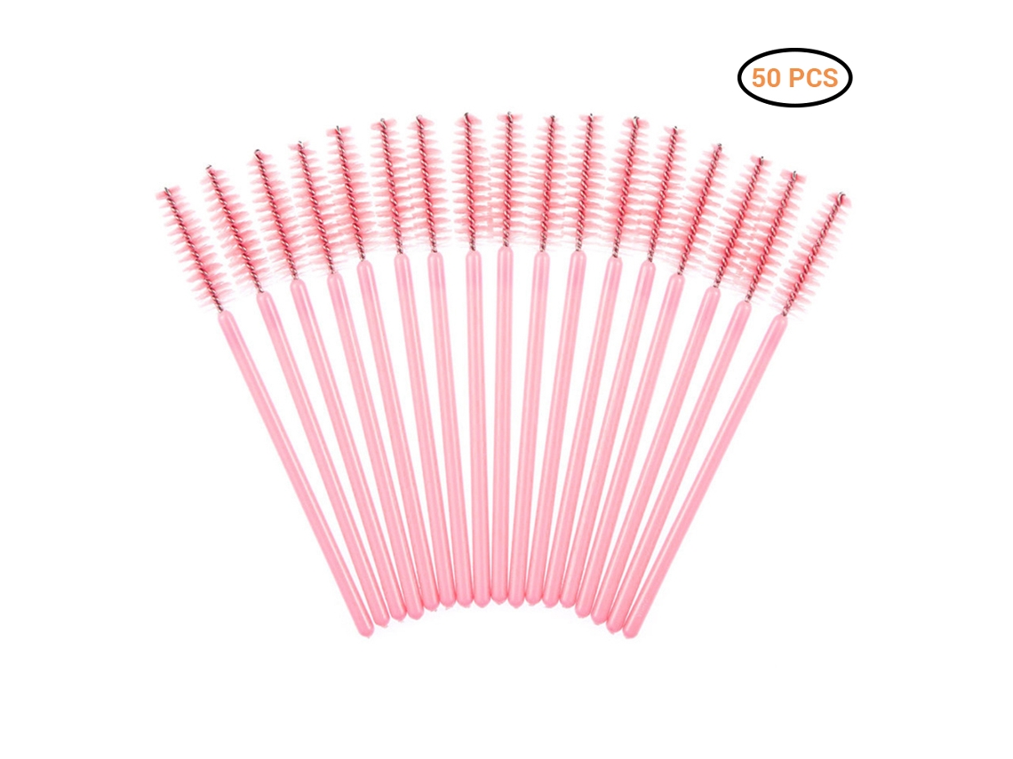 50pcs Kits De Pincéis De Cílios Descartáveis Leves Para Maquiagem De Olhos