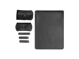 Capa para notebook 13.3 polegadas microfibra à prova d'água resistente a riscos com bolsos e enroladores