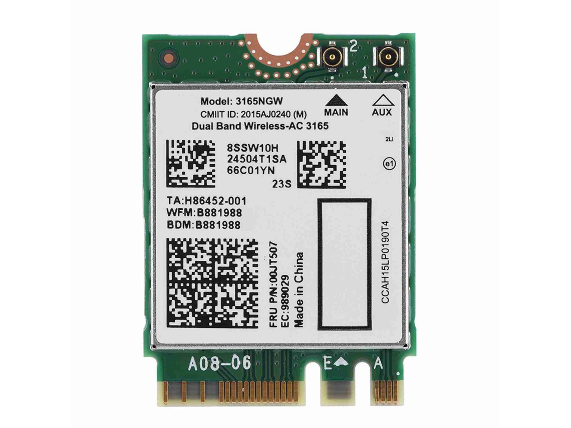 Aetheria placa de Rede Wireless Intel 3165ngw Dual Band Ac 433m Bluetooth 4.2 Ngff/m2 para Lenovo