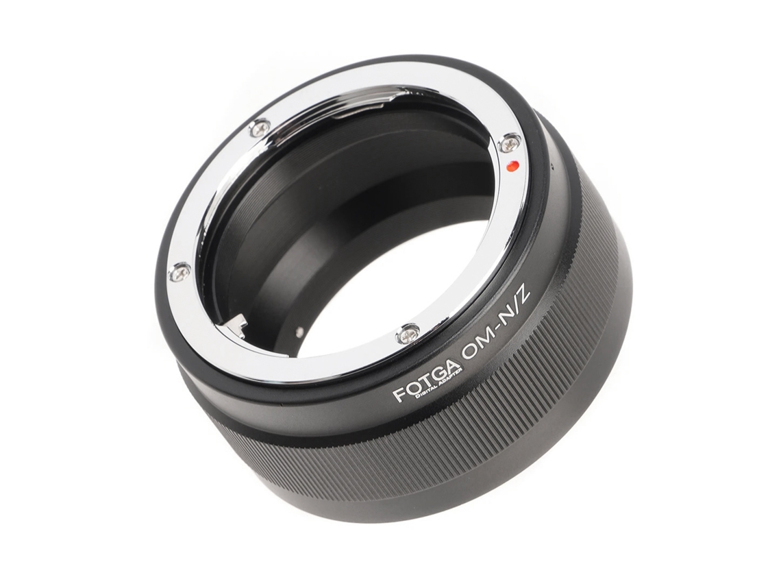 Adaptador de montagem de lente Fotga Precision para lentes Olympus OM em câmeras mirrorless full frame Nikon Z5 Z6 Z7 Z50.