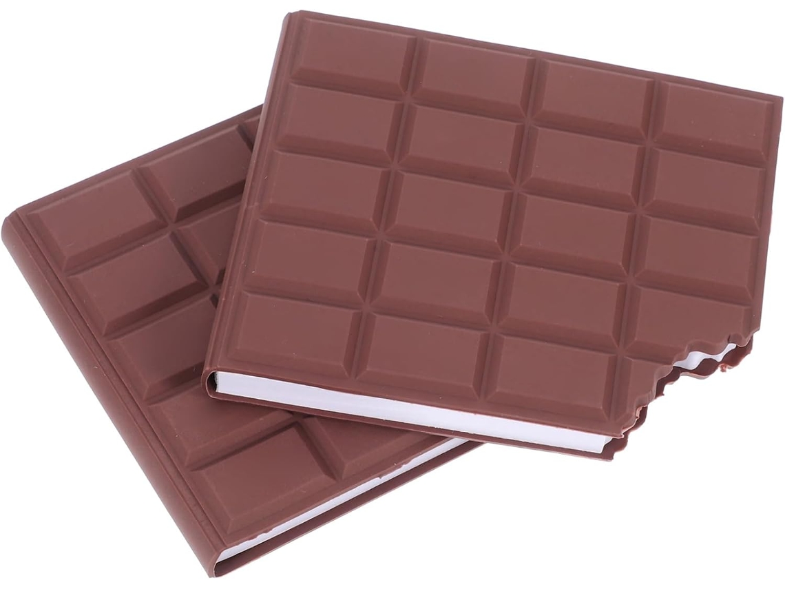 Bloco-notas Autocolantes Adhésif Fort Et À Enlever Parfum Chocolat Em Papier Forme Lote De 2 Para Maison Et