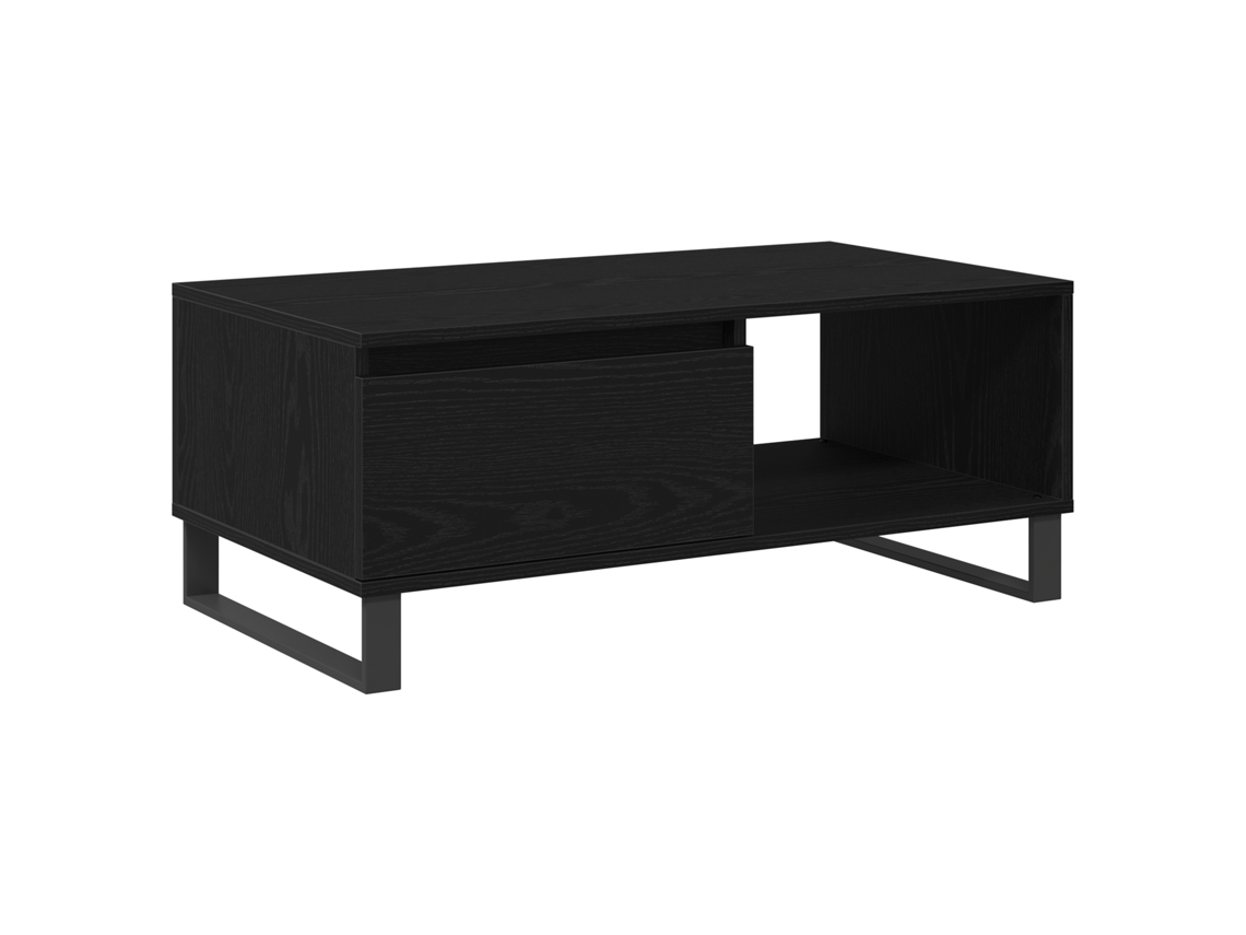 Conjunto 1 Mesas Contemporâneas Vidaxl Preto Derivados De Madeira (90 X 50 X 36,5 Cm)