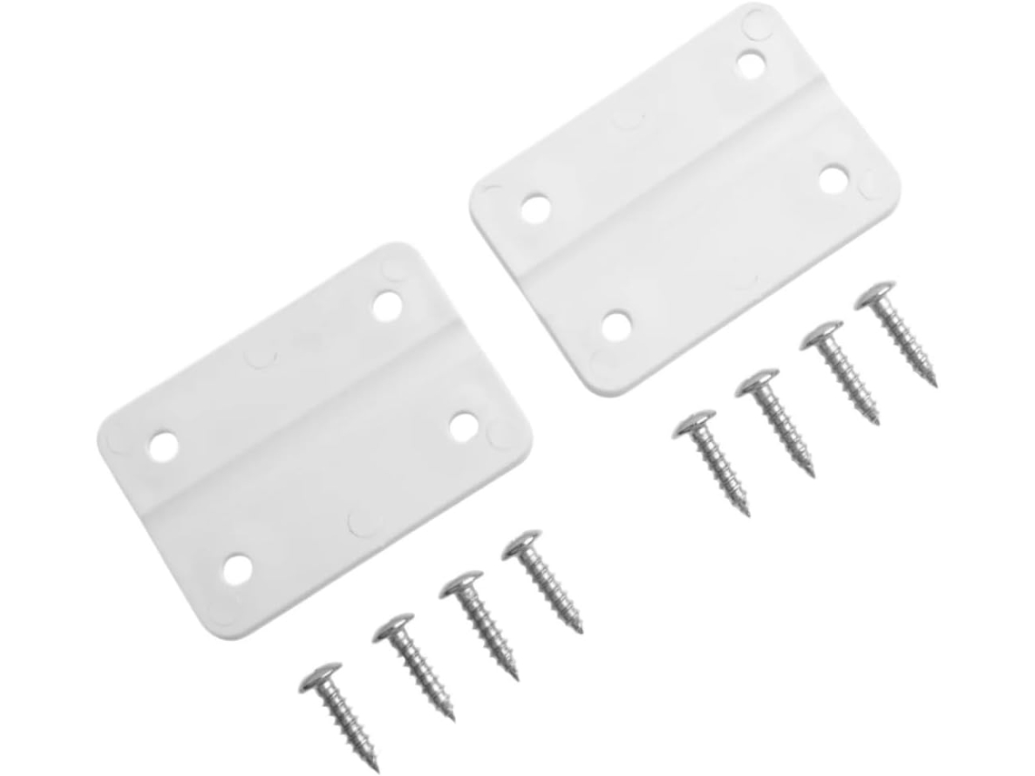 Kit Com 2 Dobradiças De Reposição E 8 Parafusos Aço Inoxidável