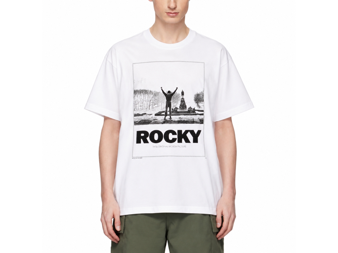 Rockinstone Rocky Movie Snow Rock White Adult T-shirt Size:l