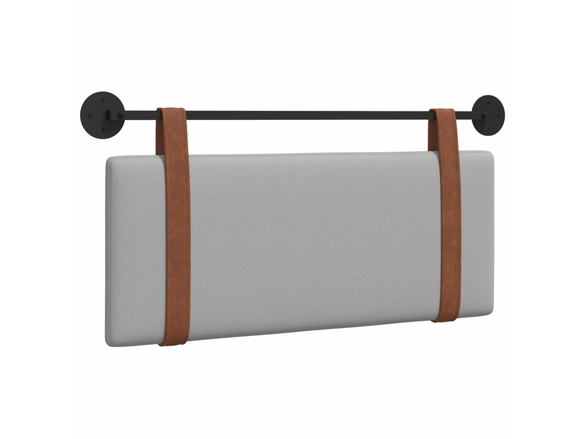 Conjunto 1 Cabeceira Suspensa Vidaxl Cinzento Couro Sintético (110 X 55 X 5 Cm)