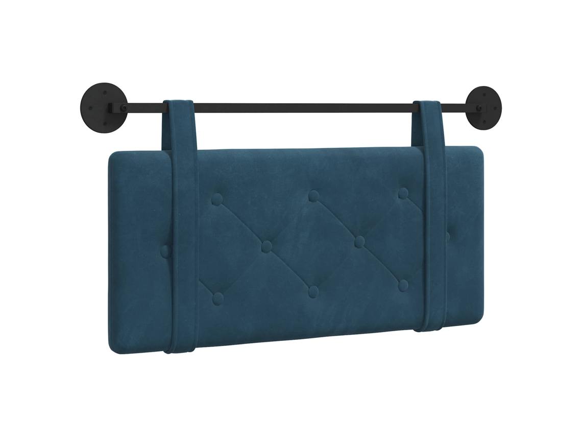 Vidaxl Cabeceira Suspensa Azul 100 X 55 X 5 Cm Veludo