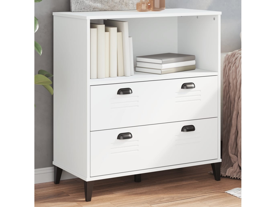 Vidaxl Estante Viken 80x40x90 Cm Derivados De Madeira Branco