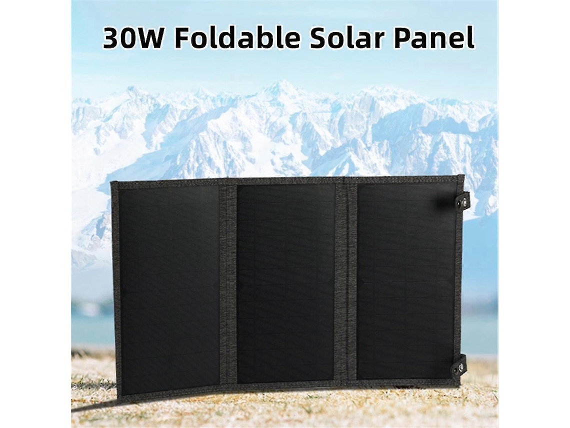 Carregador De Painel Solar Dobrável Portátil De 30 W Para Acampamento Ao Ar Livre, Kit De Painel Solar À Prova Dágua. Olysi Shop