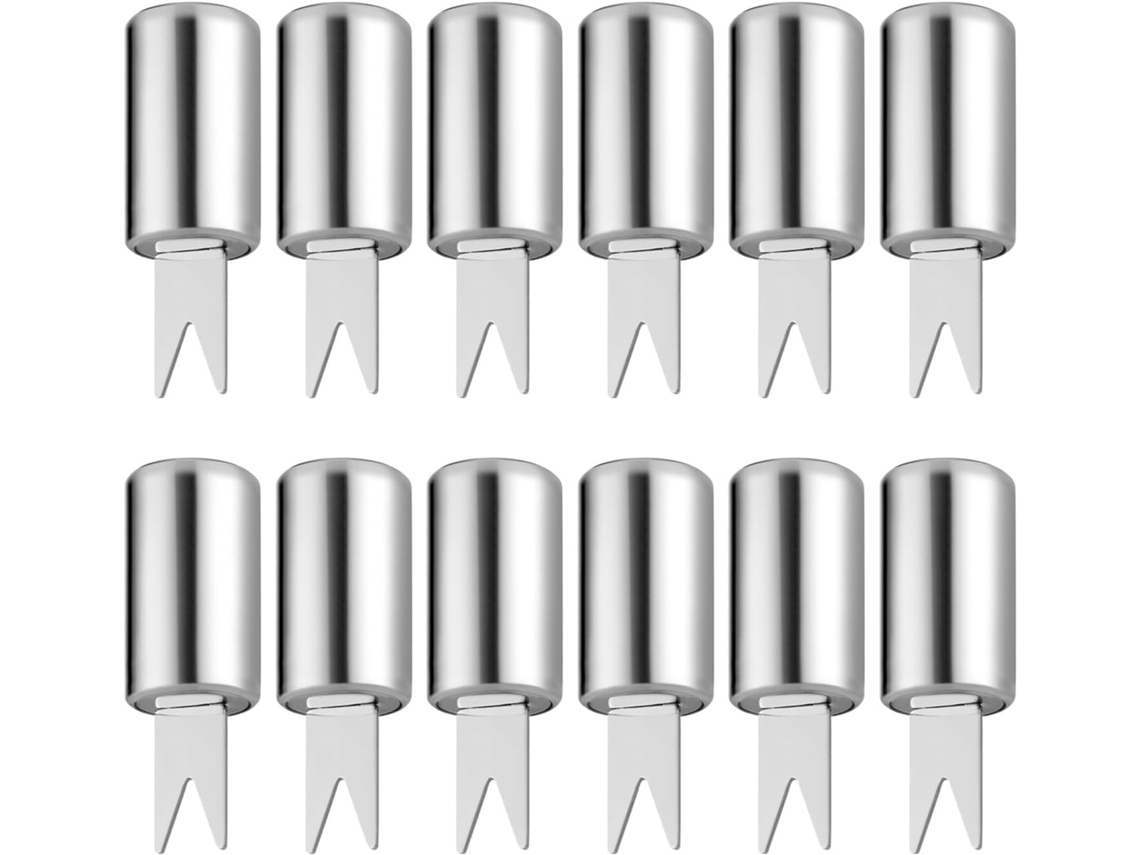 Conjunto De 12 Espetos Versáteis De Aço Inoxidável Para Espigas De Milho, Ideais Para Churrasco E Grelhados.