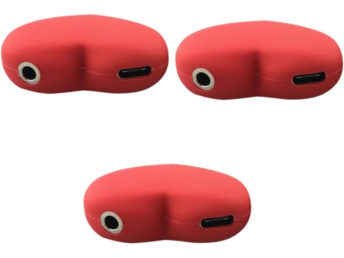 Adaptador Usb c para Fones de Ouvido, Estojo de Pvc em Formato de Coração, para Chamadas. SFUSHOS