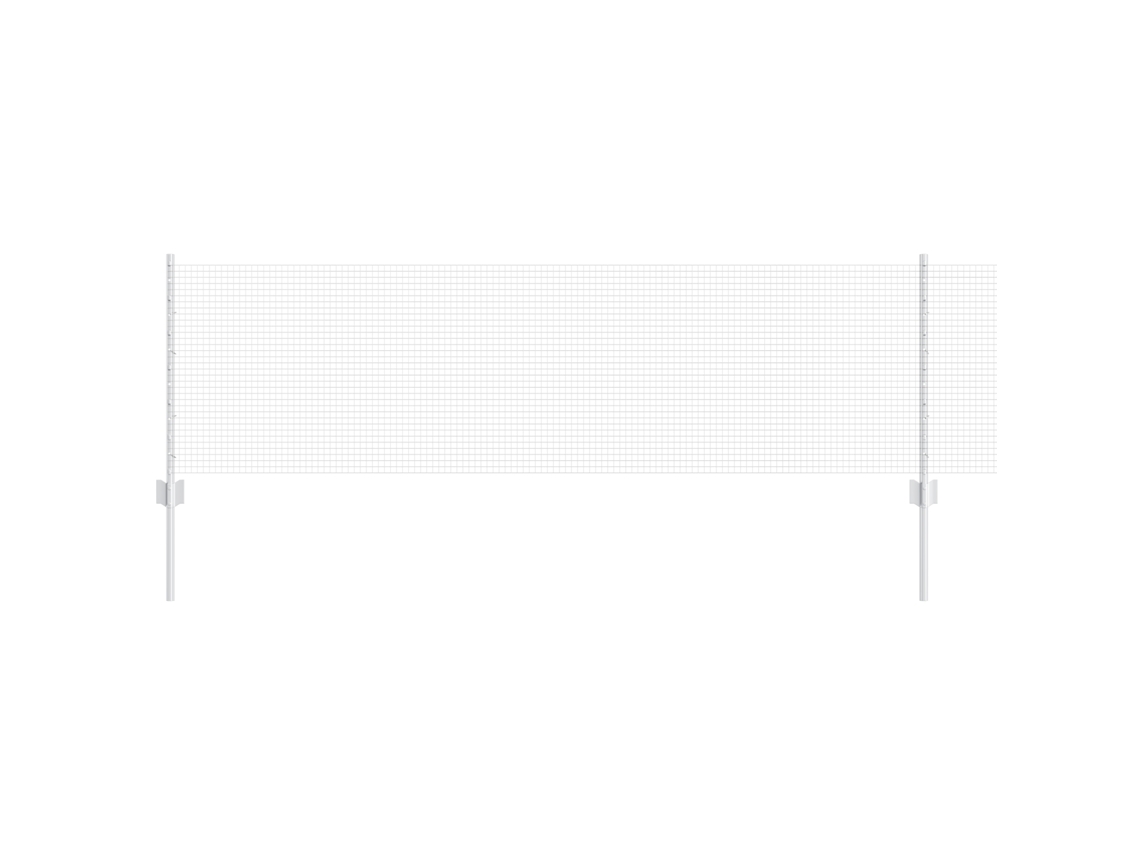Conjunto 1 Cerca Externa Vidaxl Prateado Aço (10 X 0,6 M)