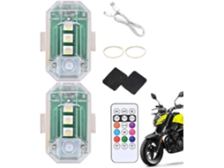 Conjunto De 2 Luzes Led Intermitentes Para Carro, Luzes De Advertência Anticolisão Com Controle Remoto – À Prova D Água
