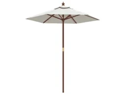 Maison Exclusive - Guarda-sol De Jardim Com Poste De Madeira 196x231 Cm Cor Areia
