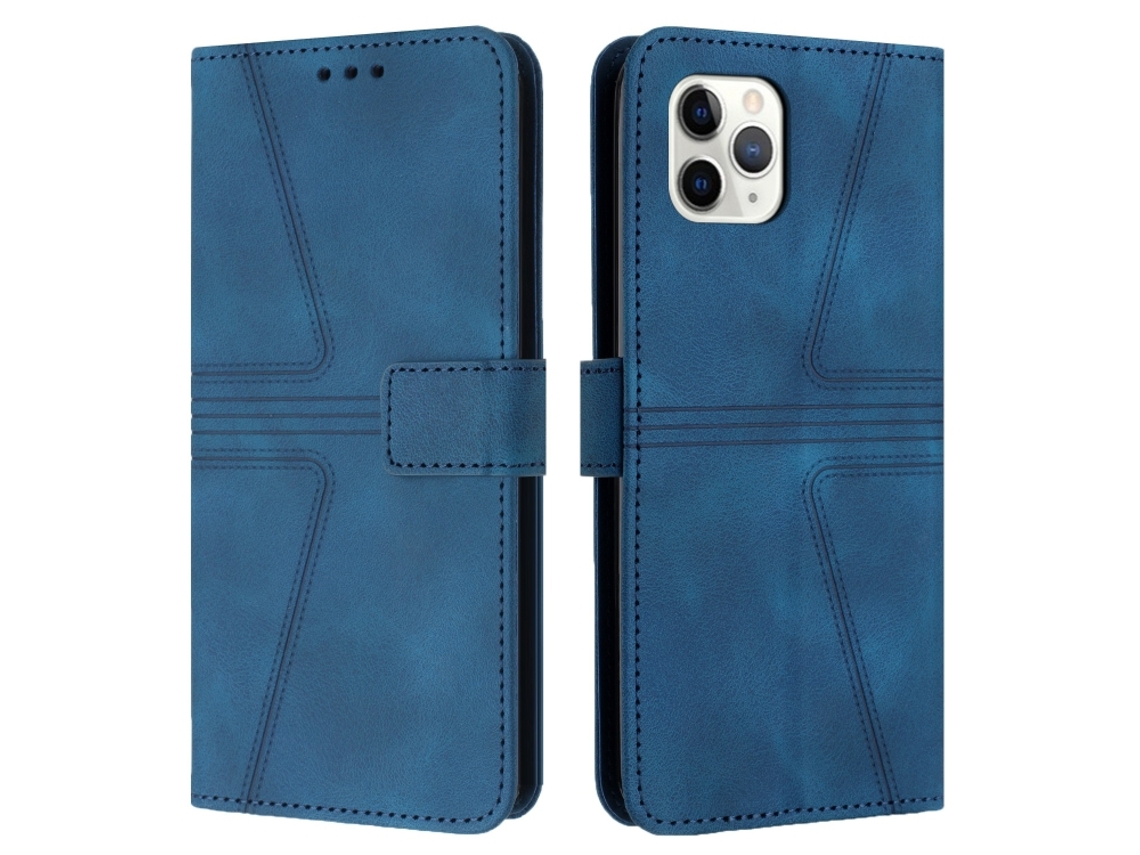 Capa De Couro Para Iphone 11 Pro Max - Triangular - Cor Sólida