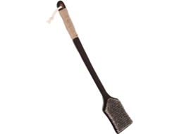 Escova Esfoliante Hanabass Com Cabo Longo Para Costas E Corpo, Cerdas Macias De Crina Cavalo, Cabo Extralongo, Cinza
