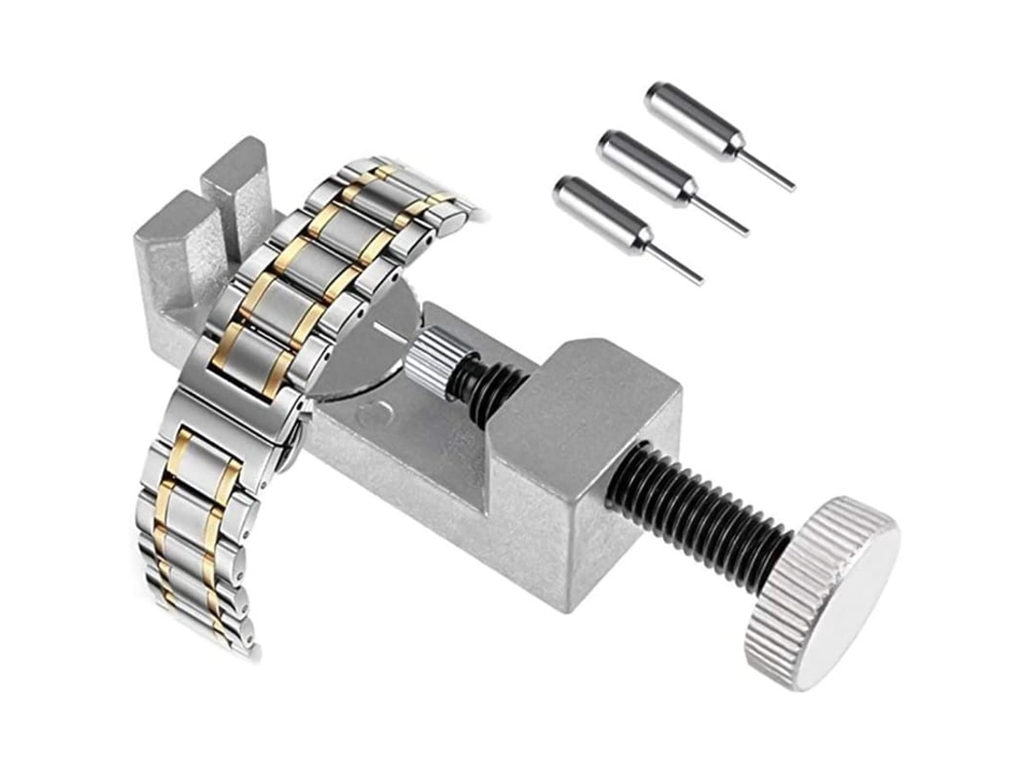 Ferramenta Ajustável Para Remover Pinos De Pulseira De Relógio, Kit De Reparo Com 3 Pinos Extras
