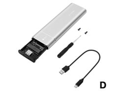 Yizhood AC Docking Station USB 3.1 Tipo C Protocolo Duplo M2 Ssd Case M.2 NVME Sata Ssd Gabinete Externo Suporta Chaves ME BM Prata