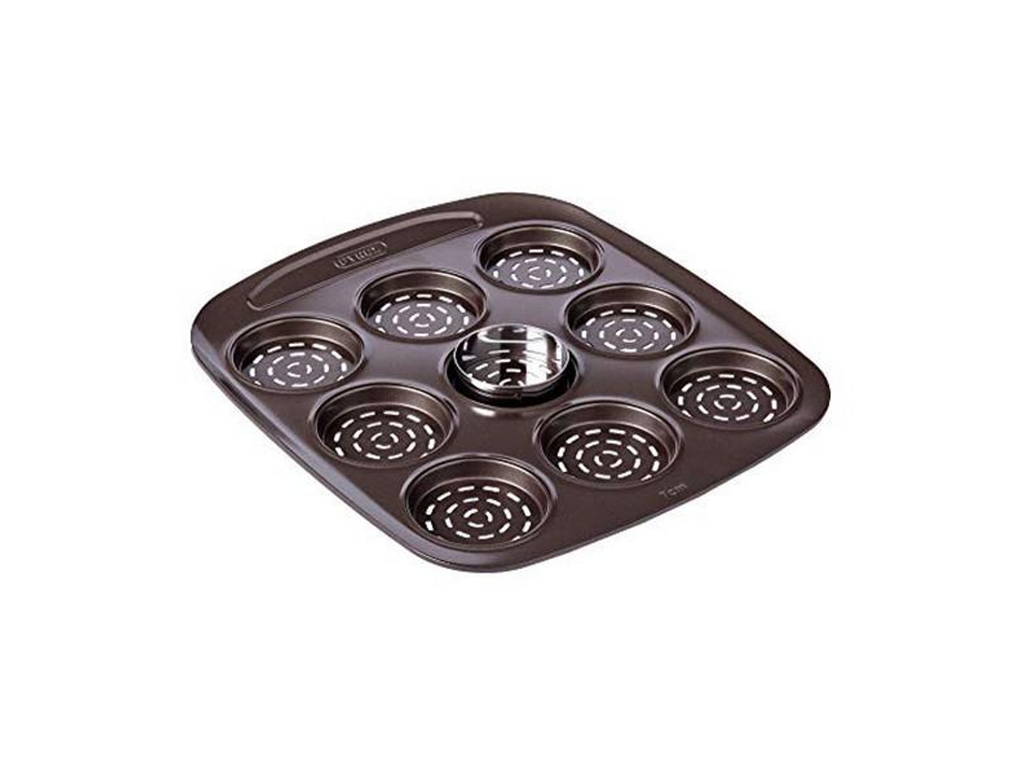 Bandeja PYREX Para Forno Pizza Mini Pyrex Asimetria Aço Galvanizado (9 Compartimentos) (16x16 cm)