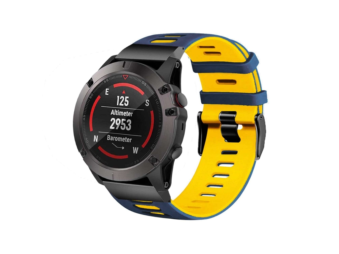 Bracelete Garmin Forerunner 945 LTE Pulseira outdoor Azul e Amarelo