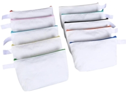 10 Caneta, com Zíper, Conjunto de 10 Nécessaires Coloridas de Lona com Zíper CHABERLU
