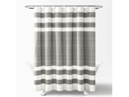 Cortina Cape Cod Em Algodão Azul Marinho E Cinza (182,9 X 182,9 Cm)