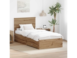 Vidaxl Estrutura Da Cama Com Gaveta Carvalho Arttisan 90 X 190 Cm