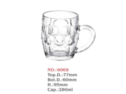 Caneca de Cerveja Clássica, Estilo Antigo de Pub, Alça e Padrão de Covinhas AQUAFORGE