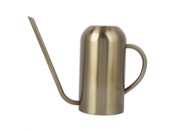 Regador, Em Aço Inoxidável, 1,5 L, Cor Dourada, Bico Longo, Para Plantas, Flores, Bonsai E Vasos Em Áreas Interiores Ou Exteriores