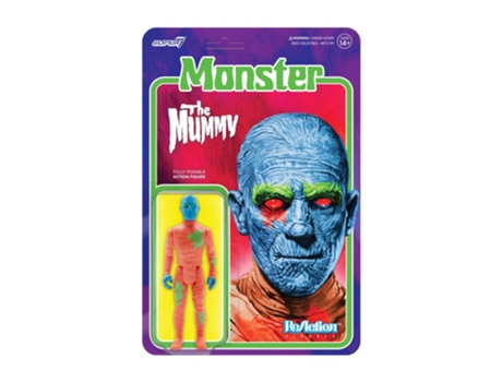 Figura Super7 THE MUMMY 1932 Cores de Fantasia Figura Reaction 3.75