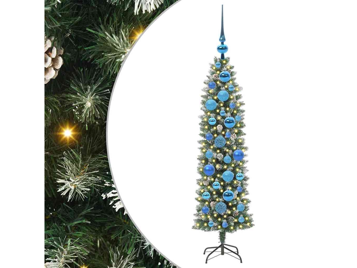 Árvore De Natal Pré Iluminada Vidaxl Verde Pvc (120 Cm)