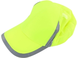 Boné De Beisebol Amarelo De Segurança Para Mulheres E Homens, Feito De Poliéster Refletivo Respirável.
