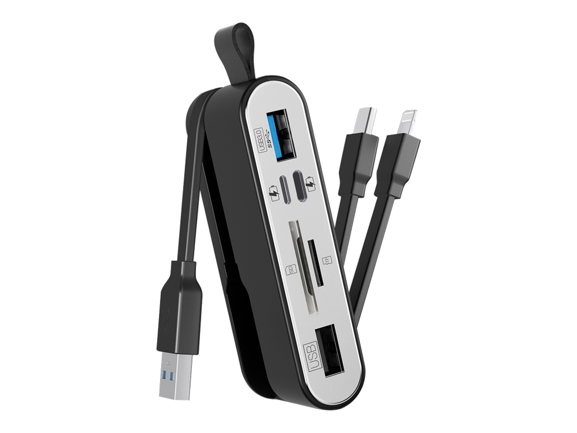 Usb c / tipo c 8 pinos usb para usb, tf, sd e leitor de cartão multifuncional XIAOMOYU