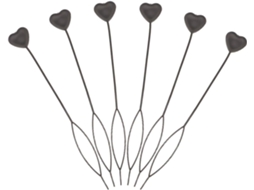 Conjunto de 6 peças de ferramentas em formato de coração, ferramentas de plástico preto, para máquinas de costura francesas e acessórios.