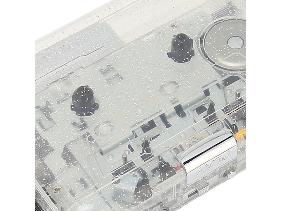 Player de Cassetes com shell transparente e conversor de alta fidelidade EOOCOO